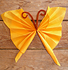Decoration serviette en papier collage papillon