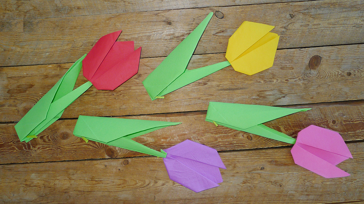 origami facile tulipe Pin op fleurs Tutorial Origami and Example