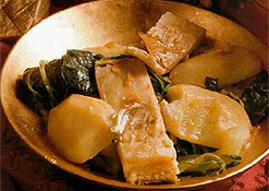 Le bacalhau cozido ou morue bouilli